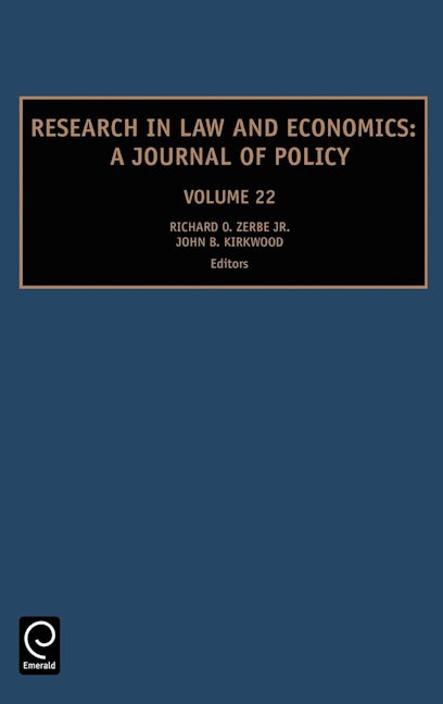 Book cover image for Research in Law and Economics ISBN: 9780762313488